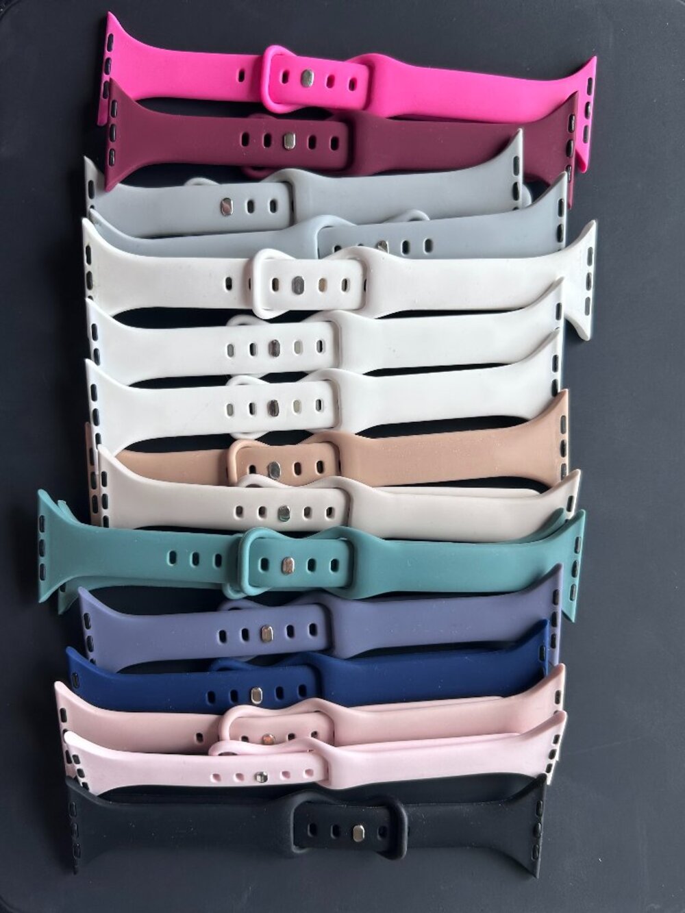 Apple Watch Slim Silicone Sport Bands Bundle 14mm Thin Strap
